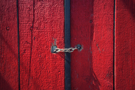 红门带锁