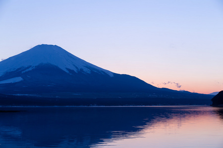 富士山在夕阳