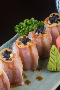 日本料理。寿司的背景