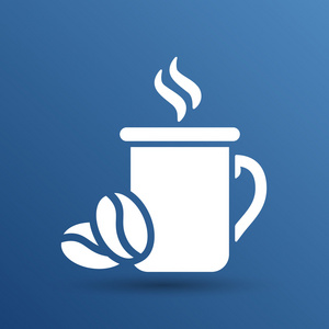 咖啡杯矢量 logo 设计模板。咖啡厅店徽
