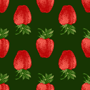 无缝模式与新鲜草莓