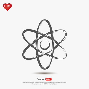 原子的图标。平面设计