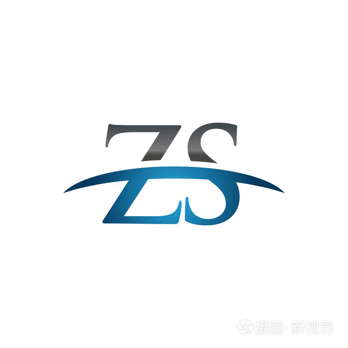 首字母zs蓝耐克标志耐克标志