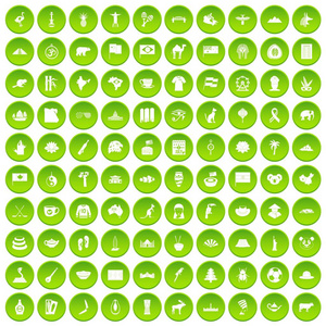 100地标图标设置绿色圆圈