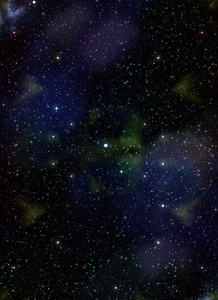 梦幻外太空主题背景, 五颜六色的星星和银河云