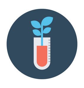 植物学实验矢量图标