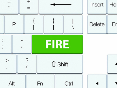 火软绿色键盘按钮