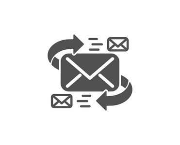 邮件简单图标。用字母符号进行通信。电子邮件聊天符号。矢量