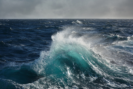 在暴风雨中大西洋海浪