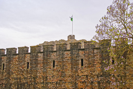 在威尔士加的夫的卡迪夫城堡的墙壁