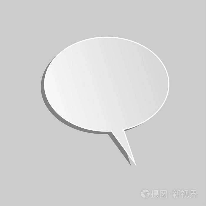 语音气泡的贴纸矢量空白空白语音气泡