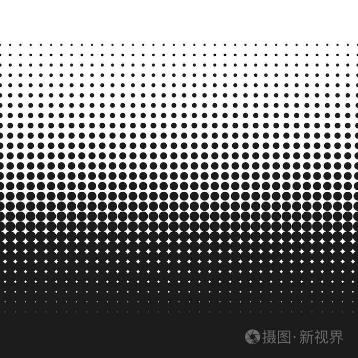 点式渐变矢量图 复古半色调网点纹理背景