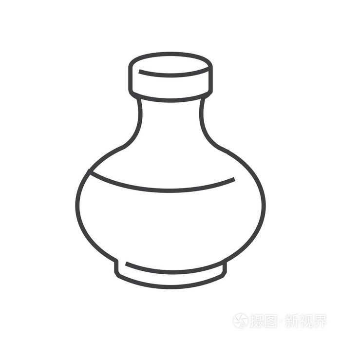 线图标图标医疗药剂师,医药瓶