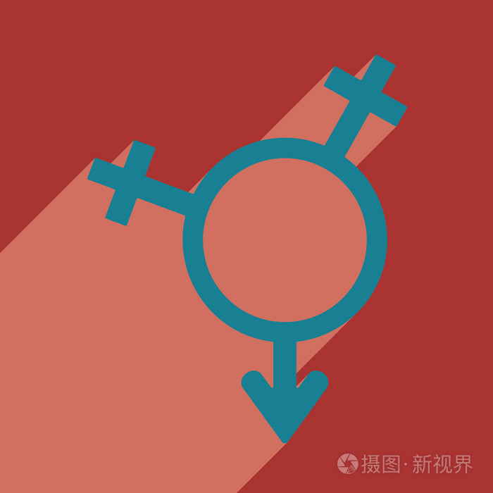 平与阴影图标和移动应用程序中有关两性平等的插画-0y