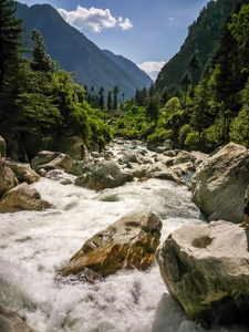 美丽的喜马拉雅山, Kasol, 帕瓦蒂山谷, 喜马偕尔邦, 印度北部