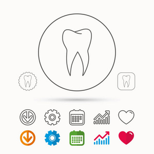 牙齿的图标。牙科口腔医学标志