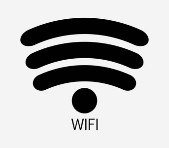 在白色背景上的 wifi 图标