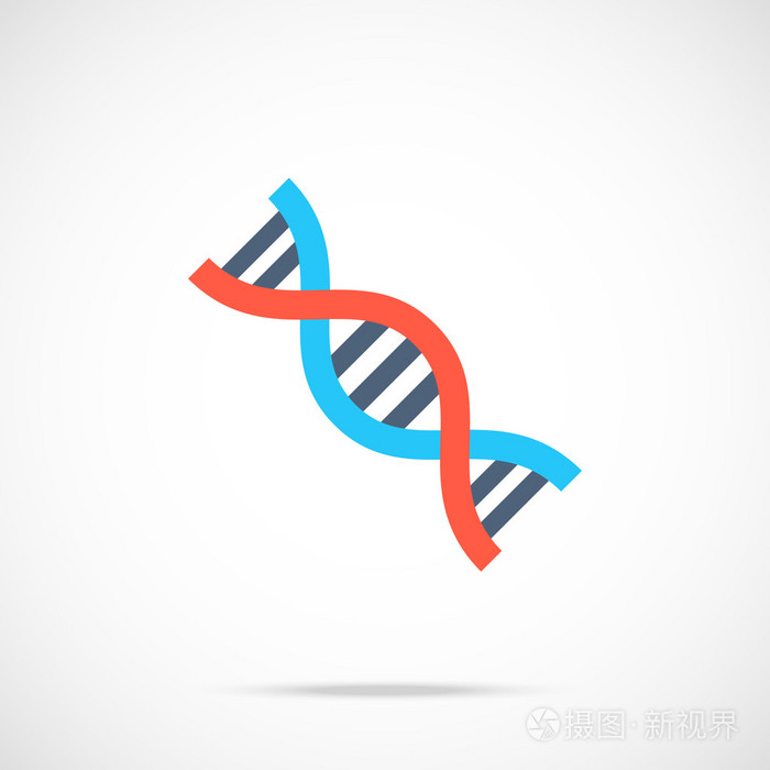 矢量dna图标现代平面设计矢量插图