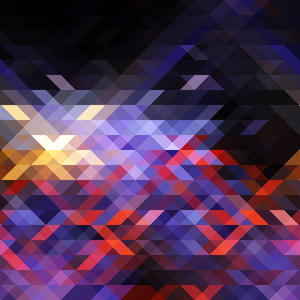 抽象矢量背景中的三角形混合颜色