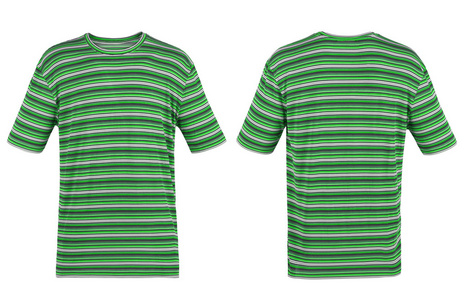 两个绿色条纹 t 恤