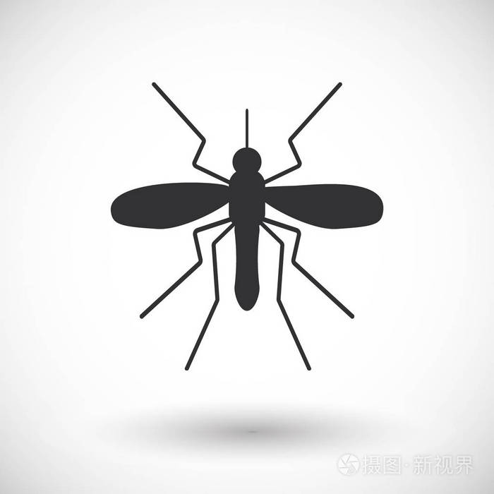 蚊子矢量平面图标