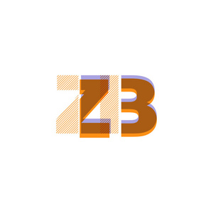 zb 字母线标志矢量图示