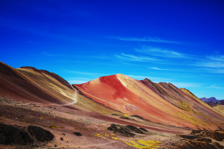 在 Vinicunca，库斯科地区秘鲁风景