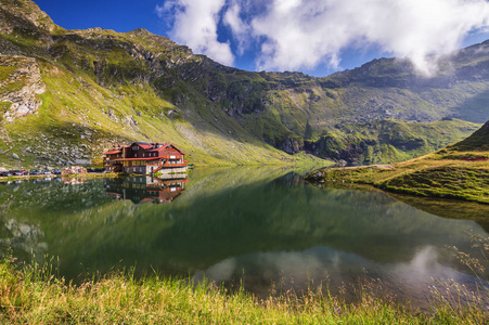 Balea 冰川湖 Transfagarasan 路附近, 全景图