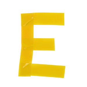 字母 E 符号制成的绝缘胶带