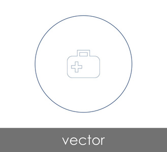 急救箱图标的矢量图解设计