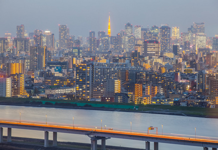 东京塔和城市景观