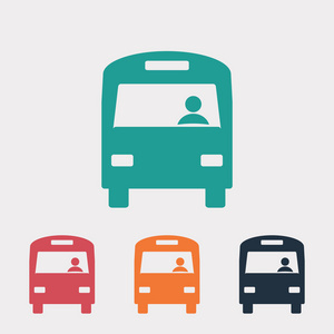 公交车平面设计图标