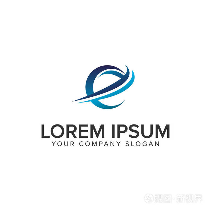 字母logo设计 标志设计,字母logo设计图片 突破口现代字母 e 标志设计概念模板.完全可编辑的向量
