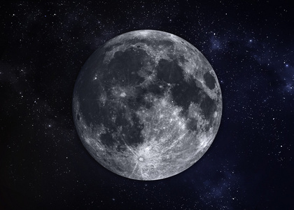 太阳系的行星月球。这幅图像由美国国家航空航天局提供的元素