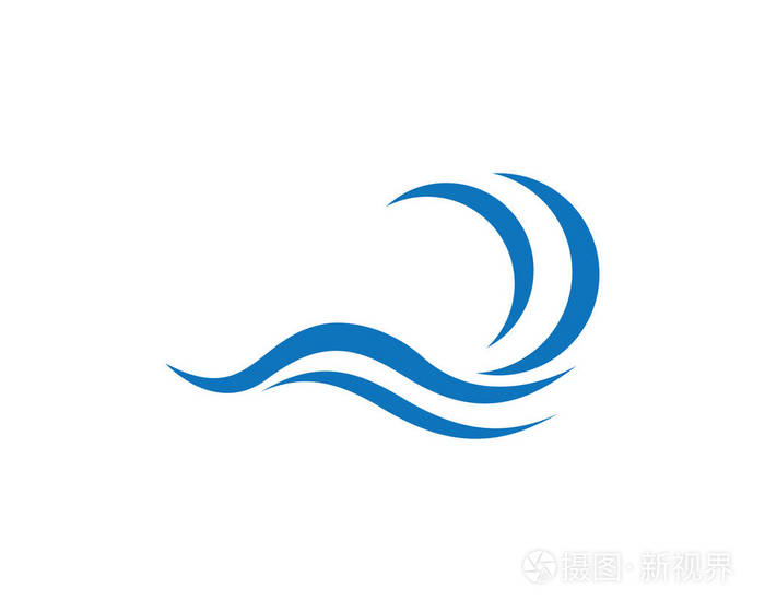 水波标志模板