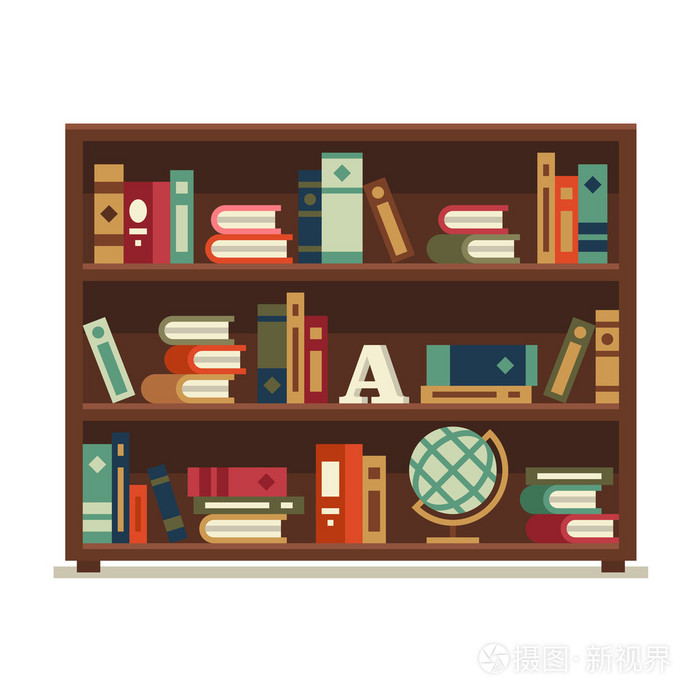 图书馆.书柜.书架