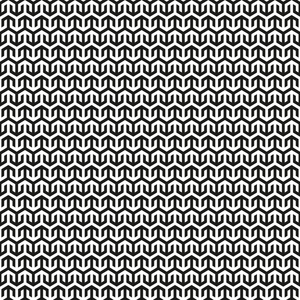 无缝抽象联锁几何背景纹理图案在黑色和白色