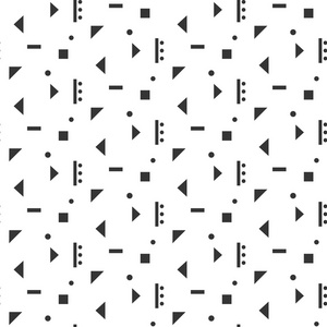 抽象的几何形状的白色无缝模式