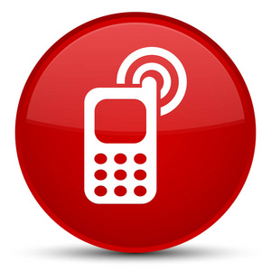手机铃声图标特别红圆按钮