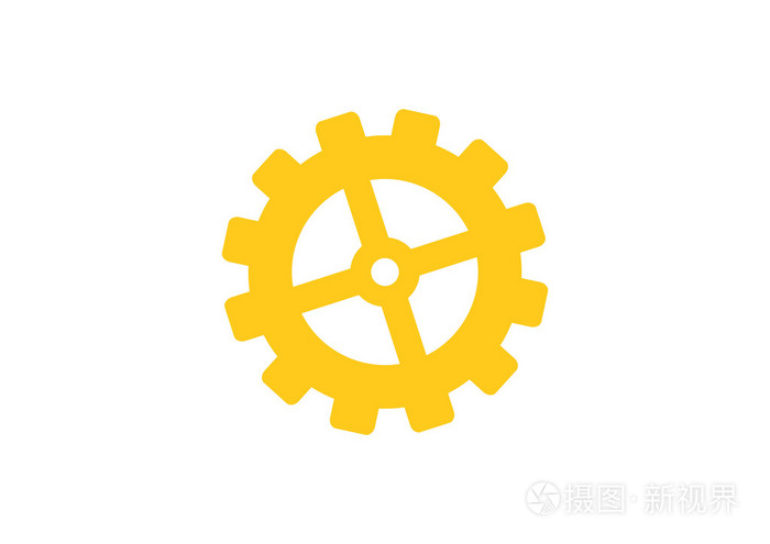单个圆形的齿轮简单图标