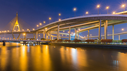 泰国普密蓬悬索桥
