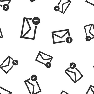 邮件信封信息无缝模式背景图标。业务
