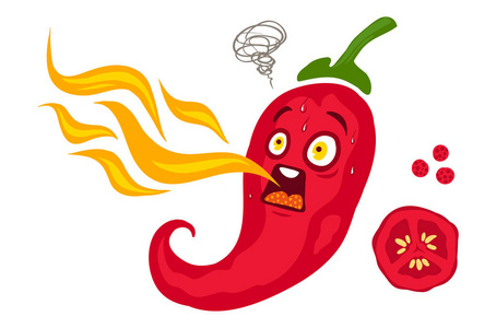 墨西哥食品动画片红辣椒