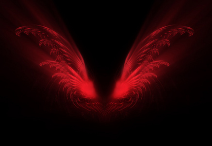 抽象的红色翅膀