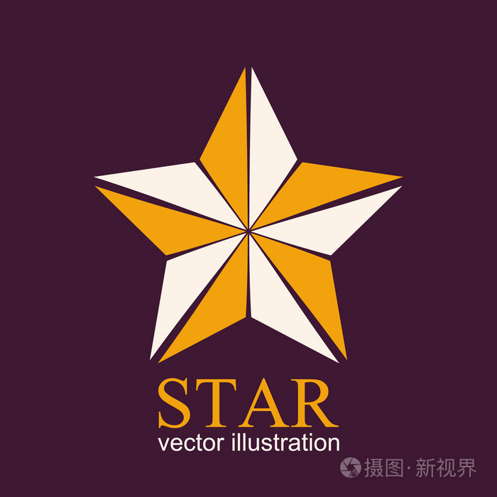 星徽.星形图标.抽象矢量图