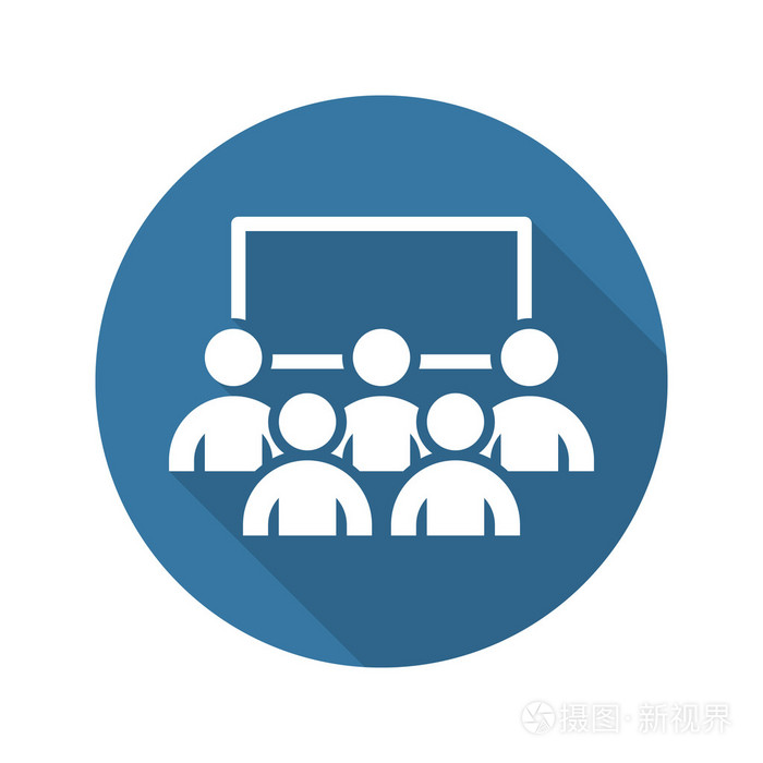 商务会议图标.在线学习.平面设计