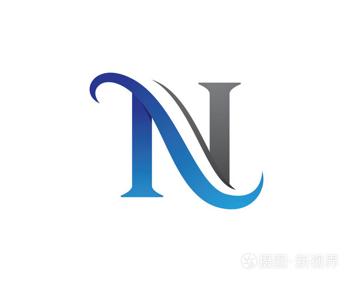 n 字母标志模板