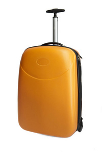 橙色手提箱旅行