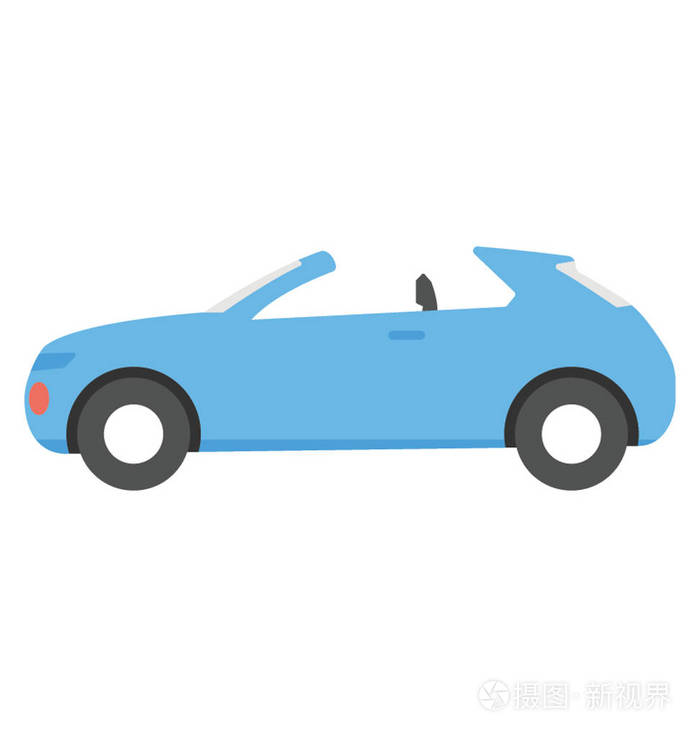 平面设计中的敞篷车矢量图标