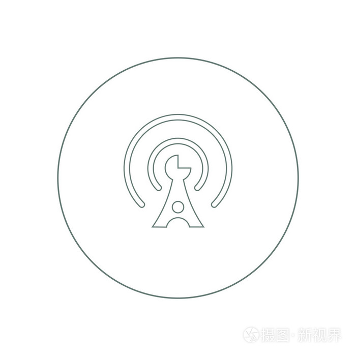 电信-按钮-通信塔图标-股票我